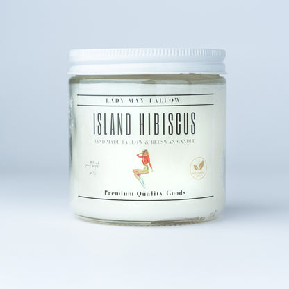 Island Hibiscus Tallow Beeswax Candle