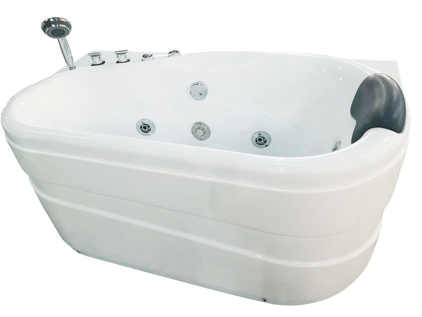 EAGO AM175-L  5" White Acrylic Whirlpool Bathtub - Drain on Right