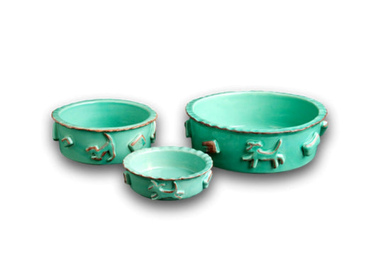 Carmel Ceramica Premium Stoneware Dog Bowl | Family Pet | Kitchen + Metal