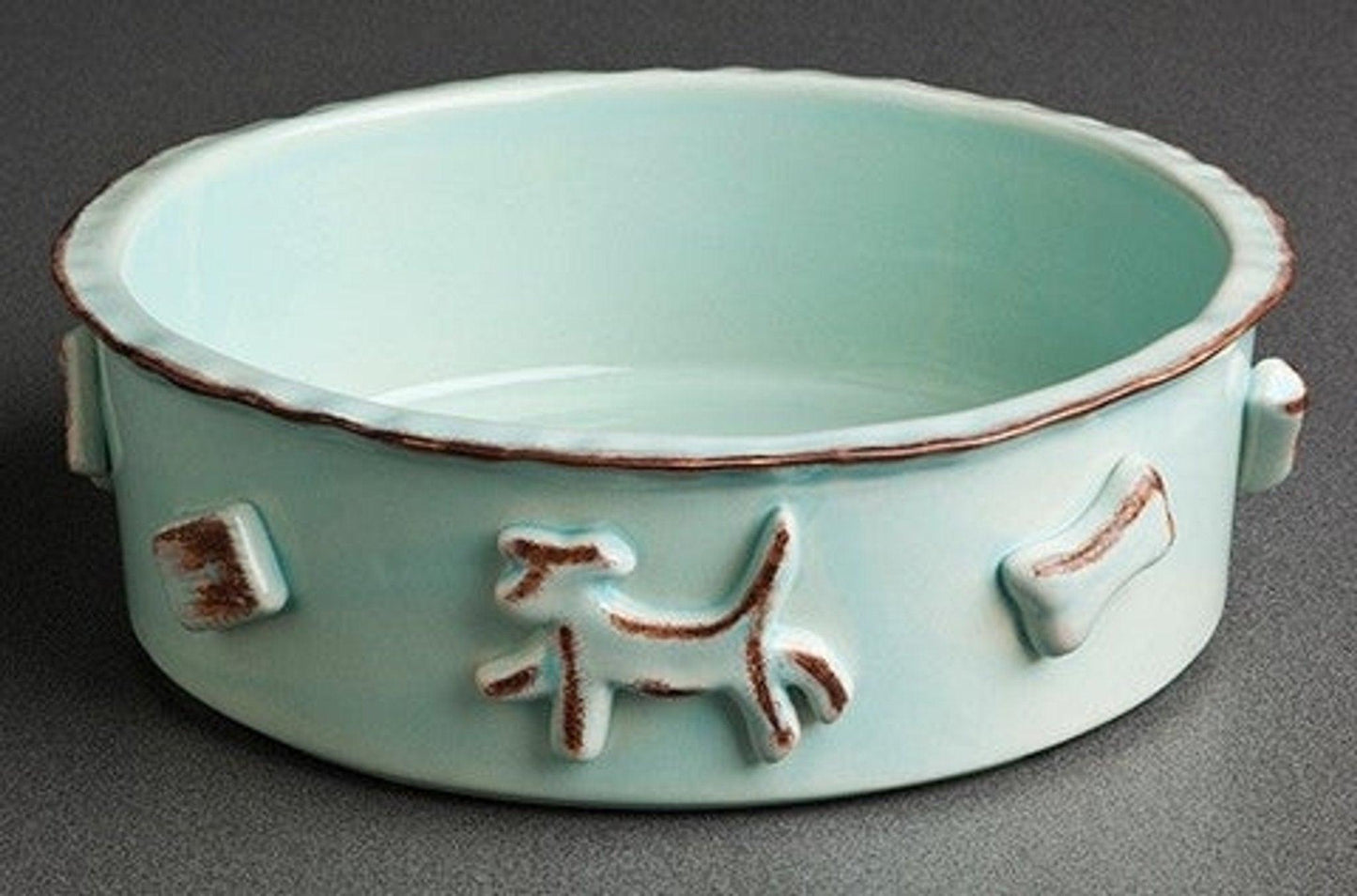 Carmel Ceramica Premium Stoneware Dog Bowl | Family Pet | Kitchen + Metal