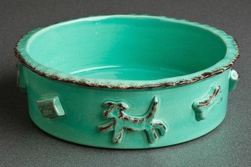 Carmel Ceramica Premium Stoneware Dog Bowl | Family Pet | Kitchen + Metal