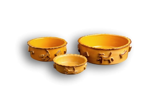 Carmel Ceramica Premium Stoneware Dog Bowl | Family Pet | Kitchen + Metal