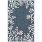 Carmel Coral Border Indoor/Outdoor Rug Navy - 3'9" x 5'7"