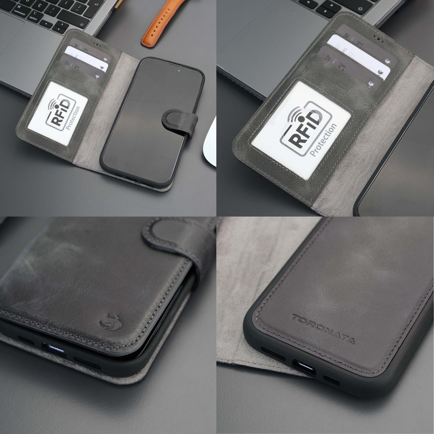Casper iPhone 16 Pro Wallet Case Leather MagSafe