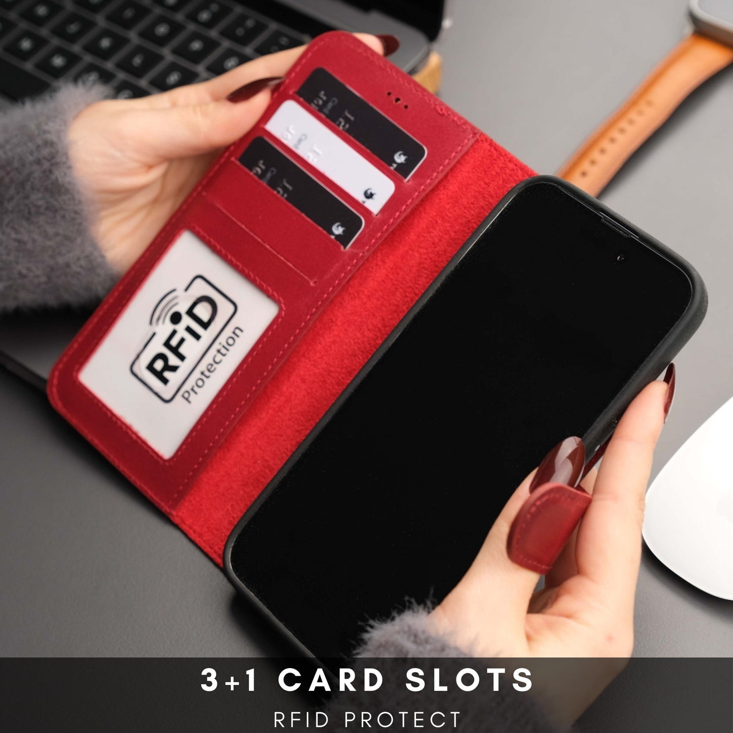 Casper iPhone 16 Pro Wallet Case Leather MagSafe