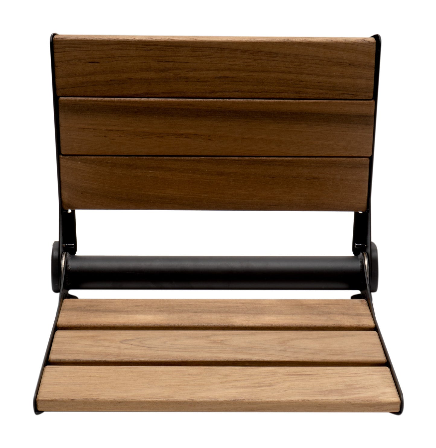 ALFI brand ABS17 17" Wide Foldable Teak Shower Seat with Backrest