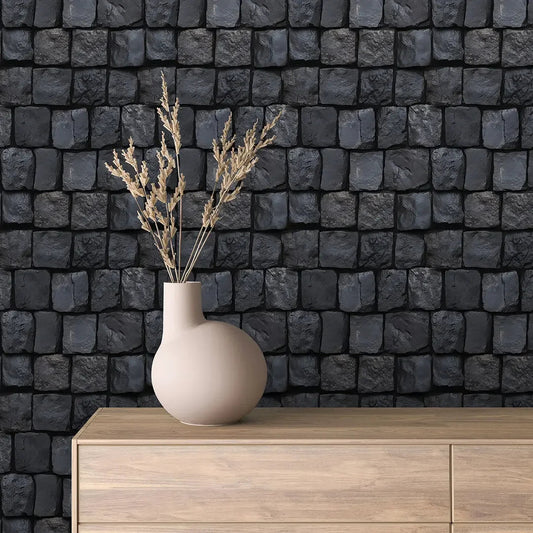 Shadowed Quarry Stone Wall