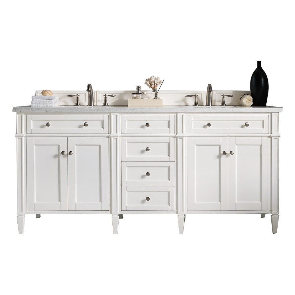 Brittany 72" Double Vanity in Bright White