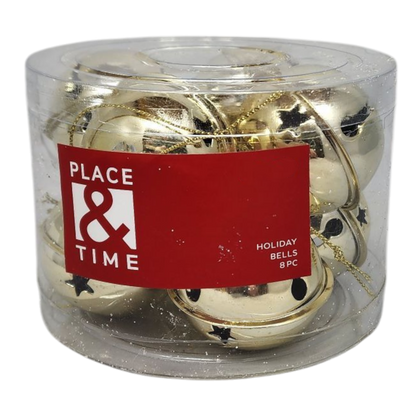 Jingle Bells (8 pack) - 50mm - Gold