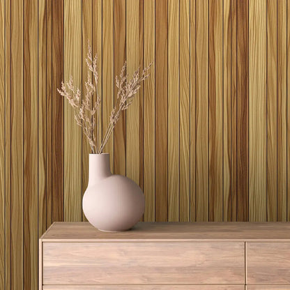 Sun-kissed Timber Slat Wallpaper