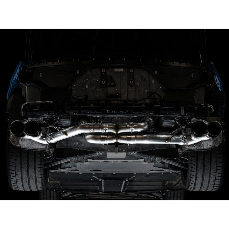 AWE Tuning 2020+ Chevrolet Corvette (C8) Track Edition Exhaust - Quad Diamond Black Tips
