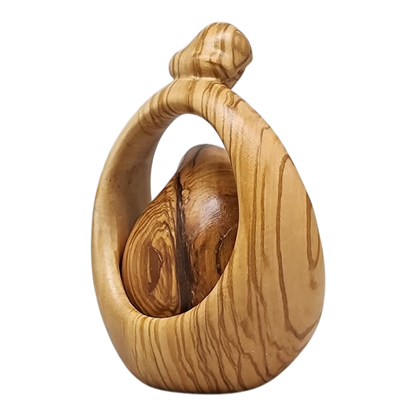 Nesting Style Holy Family Nesting Carved Nativity - Olive Wood - 4.5 Inch