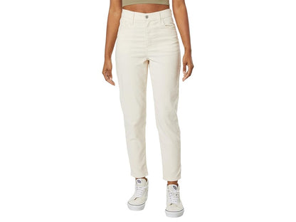 Levi Size 32 X 27 Cream Corduroy High Waisted Mom Jeans Pants