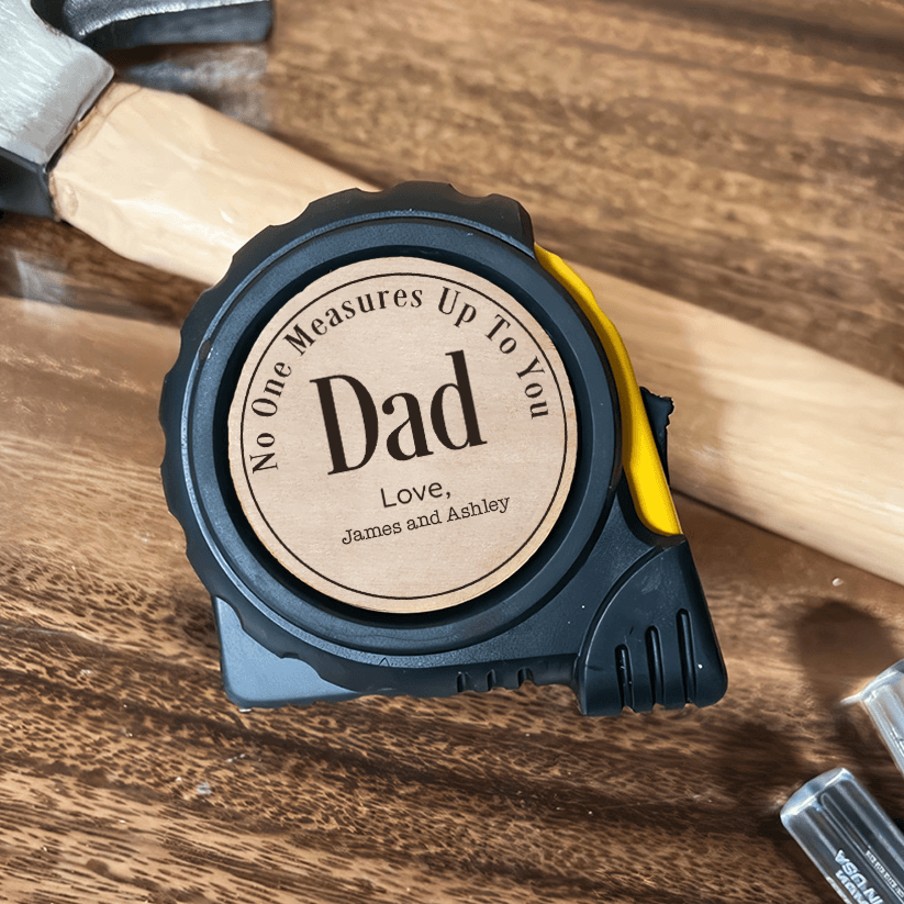 No One Measures Up To You - Family Personalized Custom Tape Measure - Father's Day, Birthday Gift For Dad, Grandpa