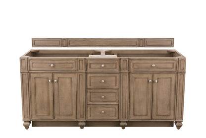 Bristol 72" Double Vanity Cabinet, Bright White