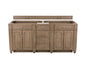 Bristol 72" Double Vanity Cabinet, Bright White