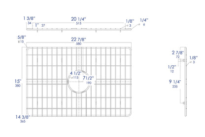 ALFI brand  ABGR27 Stainless Steel Grid for ABF2718UD