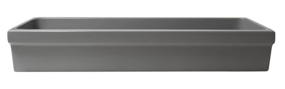 ALFI brand  AB48TRGM 48" Grey Matte Above Mount Fireclay Bathroom Trough Sink