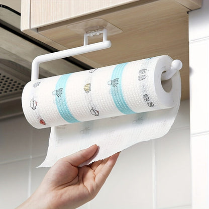 EasyInstall Punch-Free Wall Mount Paper Towel Holder - Plastic Roll