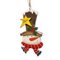 Rustic Wooden Ornament - Snowman in Tophat