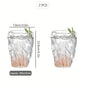 Elegant Tree Pattern Pleated Glass Cups - Set of 1/2/4 | Reusable