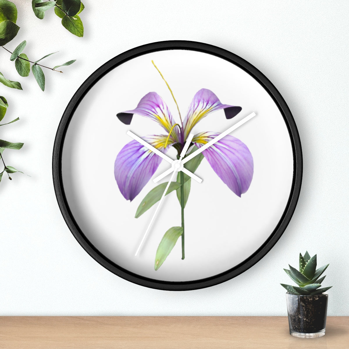 Purple Flower Wall clock