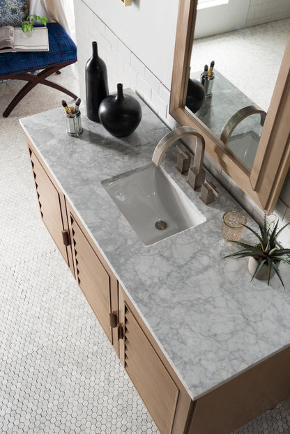 Portland 60" Single Vanity Cabinet, Whitewashed Walnut