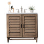 Portland 36" Single Vanity Cabinet, Whitewashed Walnut