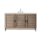 Portland 60" Single Vanity Cabinet, Whitewashed Walnut