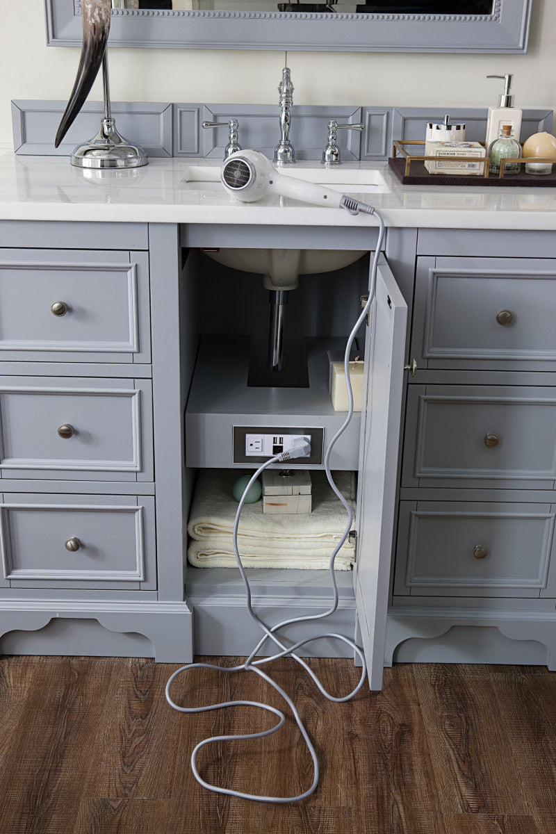 De Soto 48" Single Vanity Cabinet, Bright White