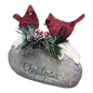 Holiday Cardinals on Stone - 7 Inch