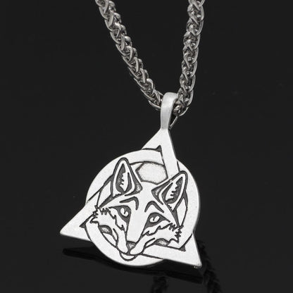 Celtic Slavic Fox Trinity Necklace