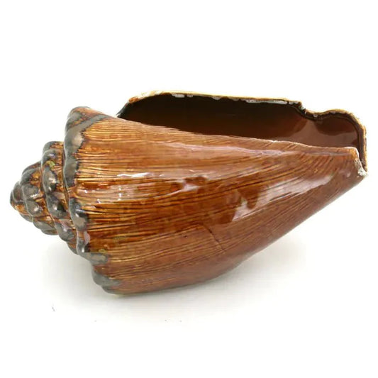 Ceramic Conch Shell- Coastal Home Decor