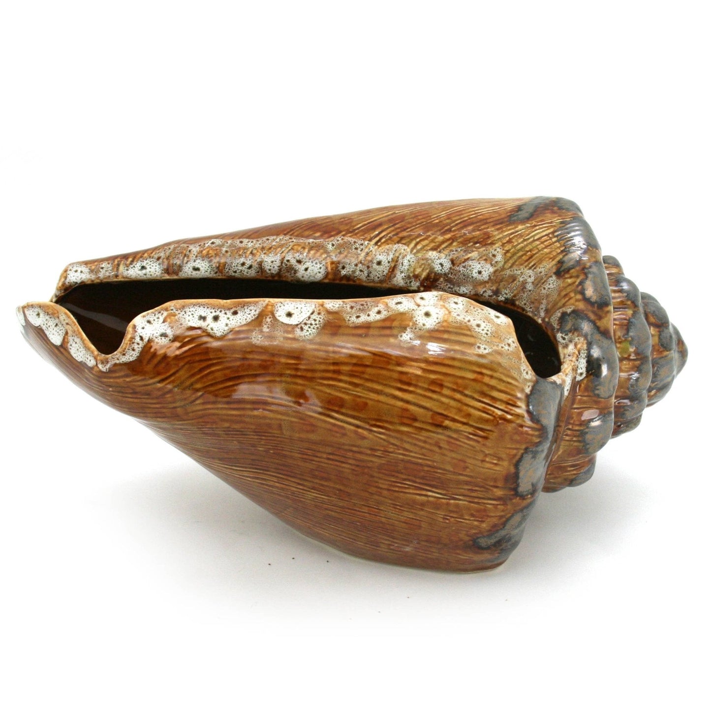 Ceramic Conch Shell- Coastal Home Decor