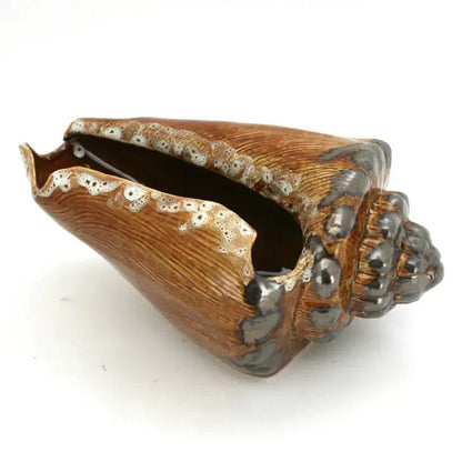 Ceramic Conch Shell- Coastal Home Decor