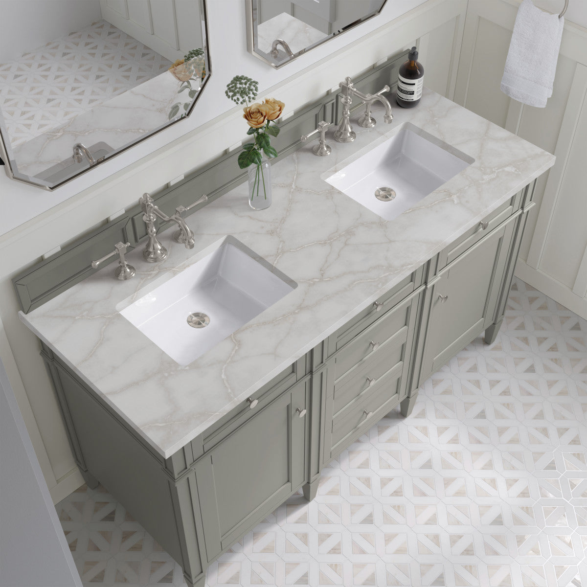 Brittany 60" Double Vanity Cabinet