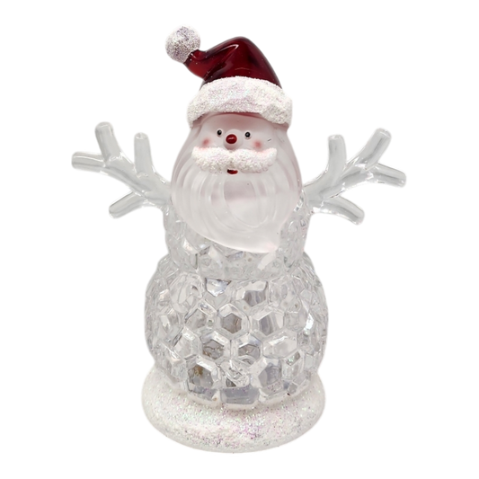 Lighted Shimmer Santa - 4.5 inch