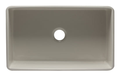 ALFI brand AB3320SB 33 inch Black Reversible Single Fireclay Farmhouse Kitchen Sink