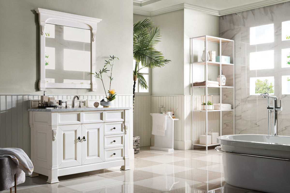 Brookfield 48" Single Vanity Cabinet, Bright White