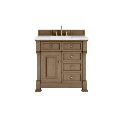 James Martin 547-V36 Brookfield 36” Single Vanity – Black Onyx / Honey Oak / Pearl Charcoal