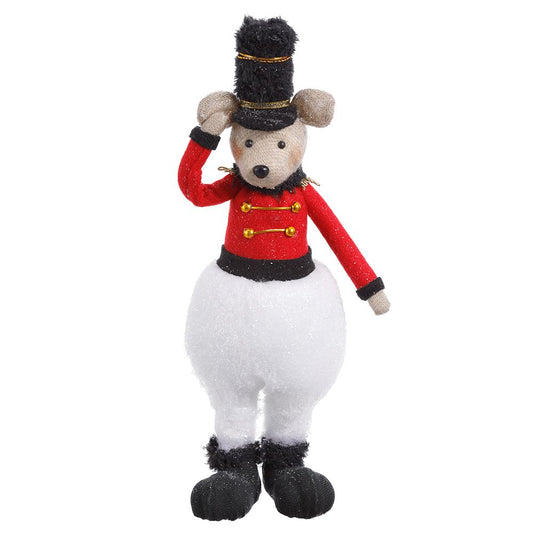 Christmas Carousel Collection - Mouse Nutcracker - White Red