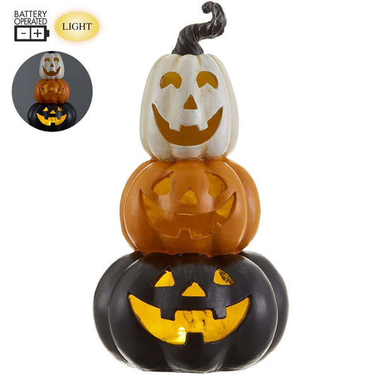 11" Battery Operated Stacking Jack-O-Lantern With Light