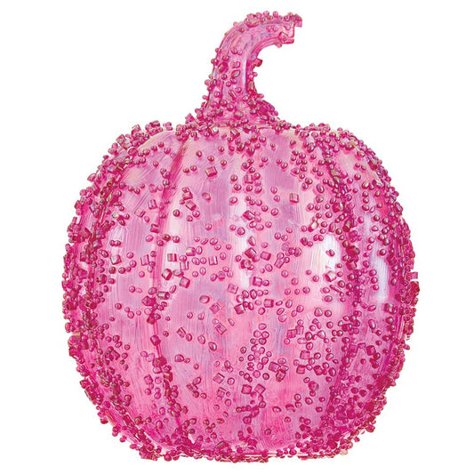 Halloween Carnival - 7.5" Beaded Pumpkin Pink