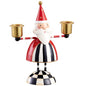 Christmas Carousel Collection - 6.5" Santa Taper Candle Holder Red White
