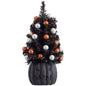12" PVC Ball Tree in Jack-O-Lantern Black Mixed