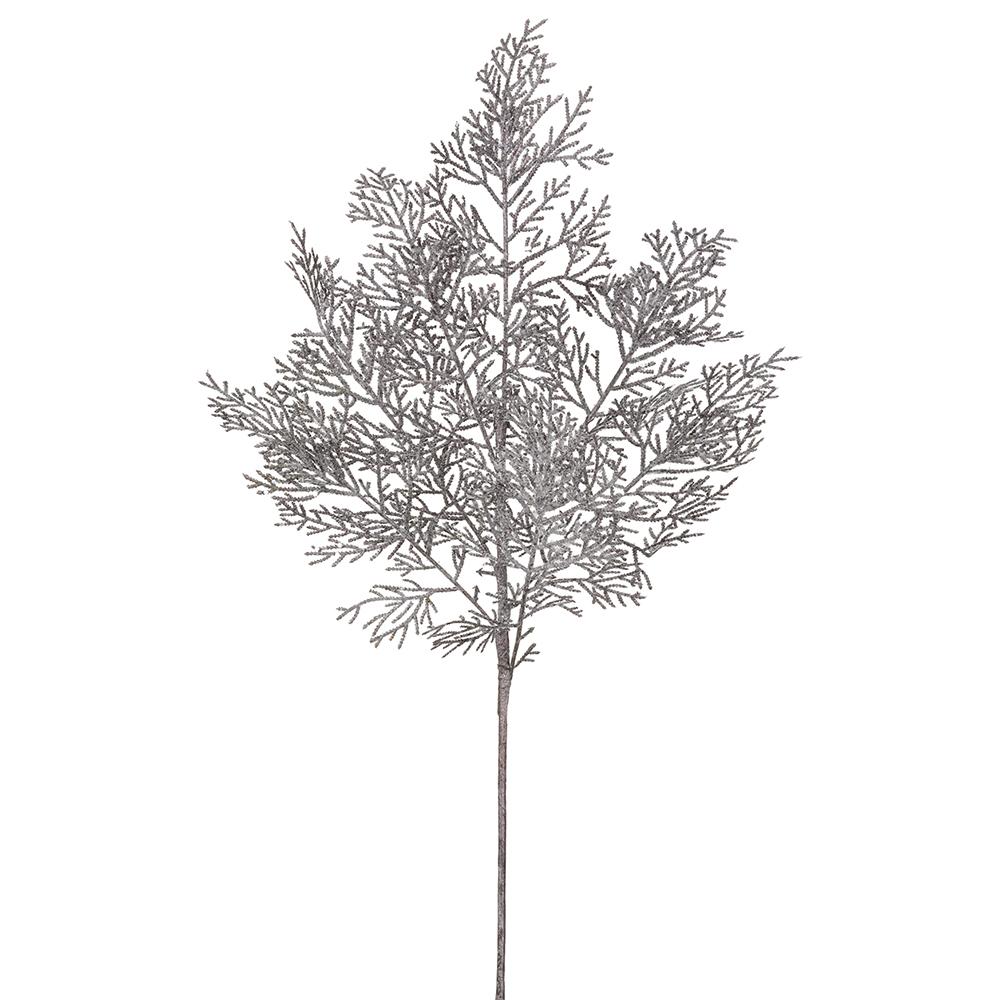 26" Glittered Cedar Spray Brown