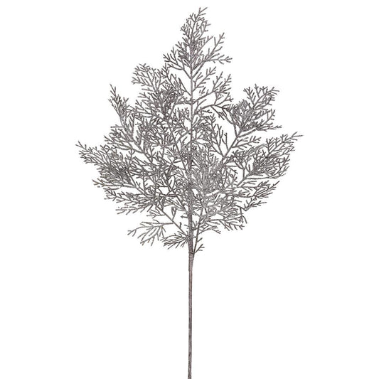 26" Glittered Cedar Spray Brown