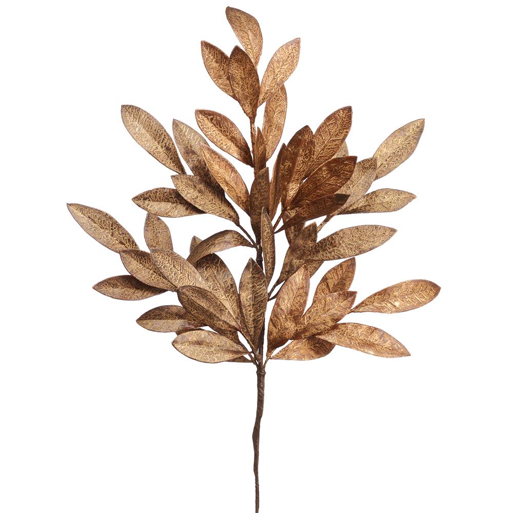 24" Bay Leaf Spray Copper Gold