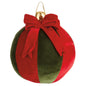 Christmas Carousel Collection - 12"velvet Ornament Ball Table Top Red Green