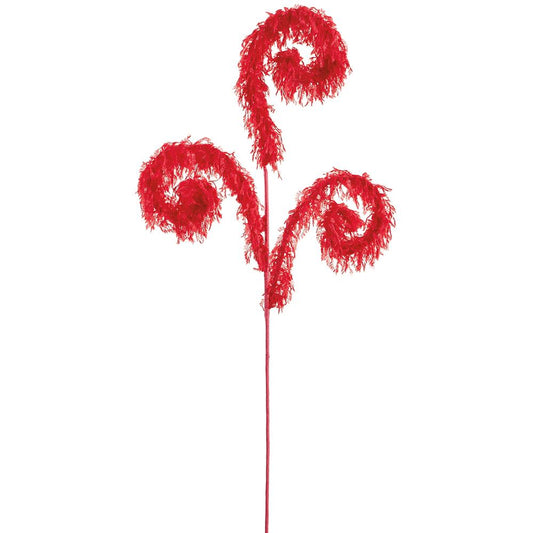 29.5" Curly Spray Red